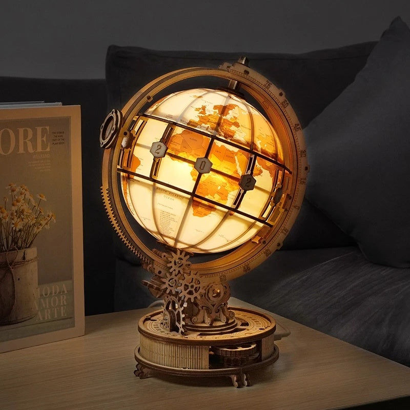 Globo Luminiscente 3D de Madera ROKR de Robotime