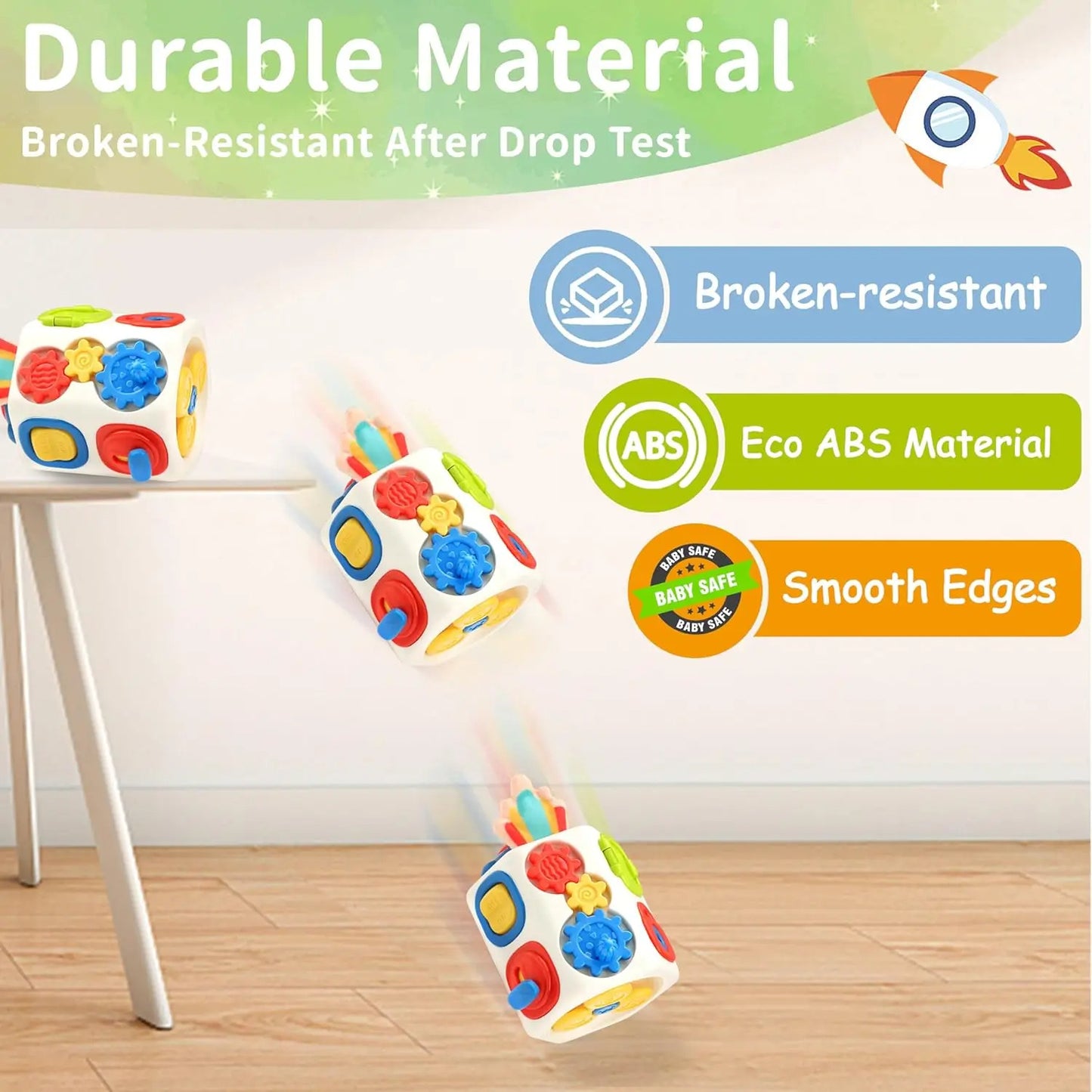 Juguetes Montessori Sensoriales 9 en 1 Busy Cube