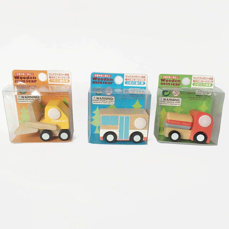 Juguetes de Madera: Set de 12 Vehículos Infantiles