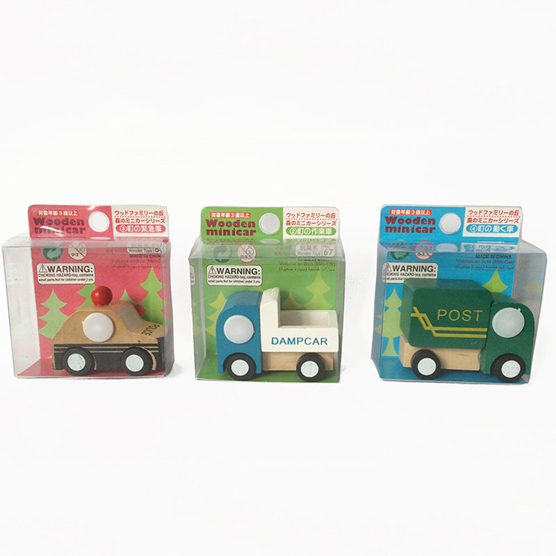 Juguetes de Madera: Set de 12 Vehículos Infantiles