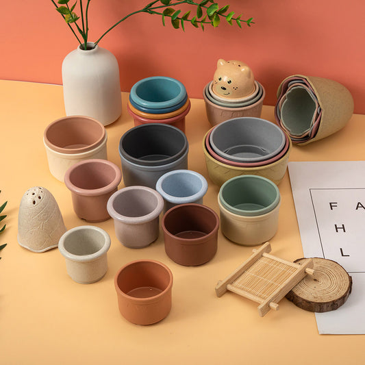 Tazas Apilables de Silicona para Bebés
