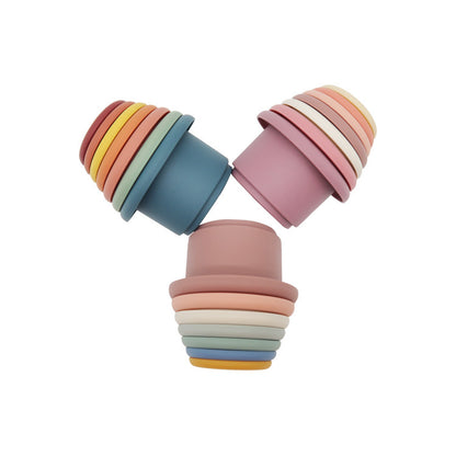 Tazas Apilables de Silicona para Bebés
