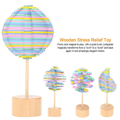 Lollipop de Madera Rotatorio