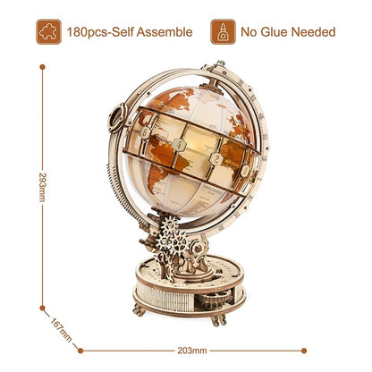 Globo Luminiscente 3D de Madera ROKR de Robotime